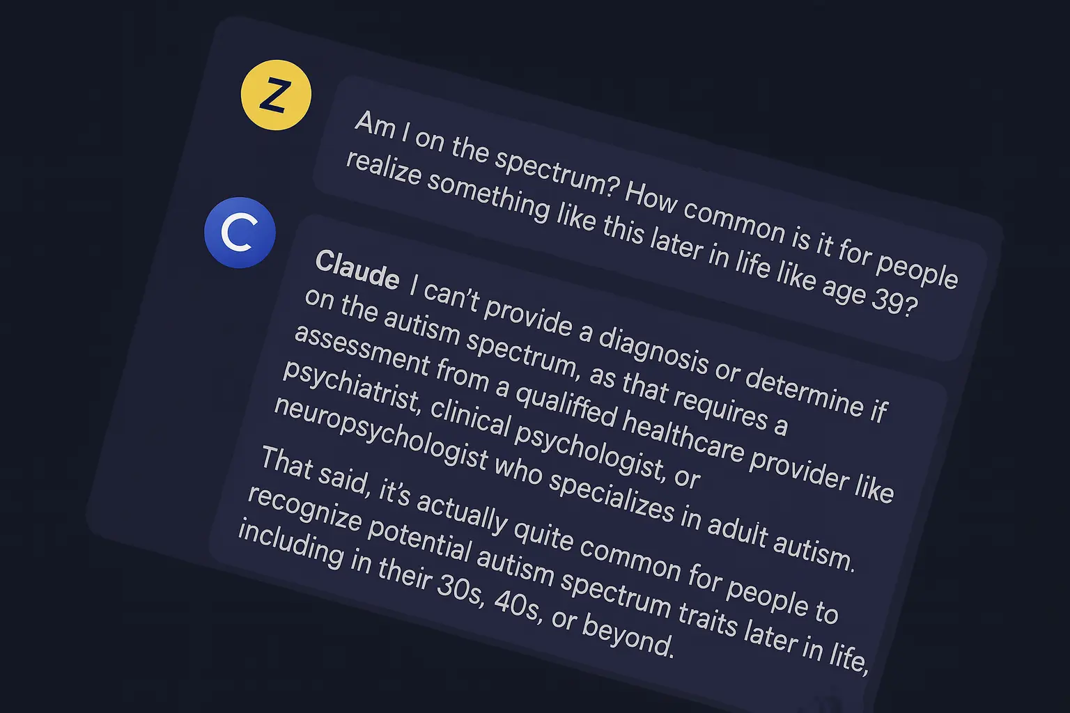 Conversation with Claude acting as an external executive function